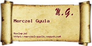 Merczel Gyula névjegykártya
